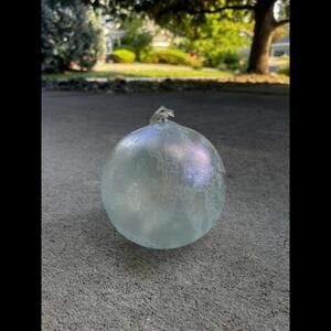 Beautiful Iridescent Glass Oil Lamp Lantern Light